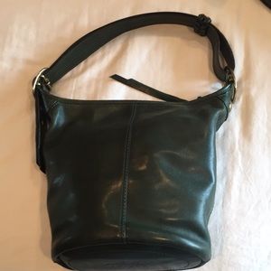 Coach Green Bucket Bag- crossbody or shoulder